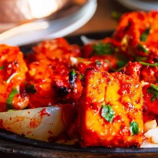 Paneer Tikka com Arroz ou Pão