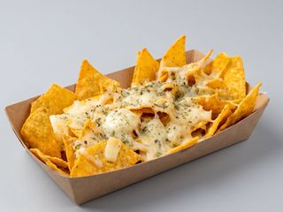 Nachos com Queijo e Bacon