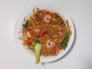Menu Wok de Arroz com Shrimp