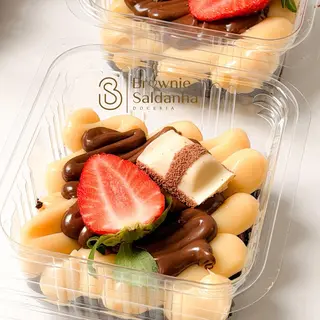 Brownie supremo ninho e Nutella  com morango