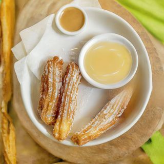 Churros no pote chocolate branco