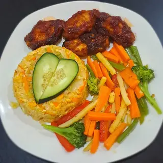 Crispy frango(thailanda )platter