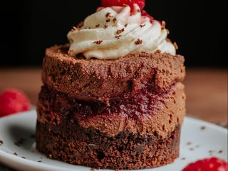 Mousse de chocolate com frutos vermelhos