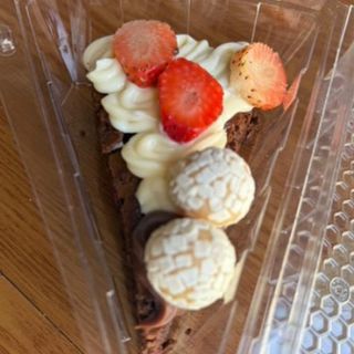 Brownie gourmet em fatia 