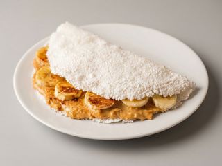 Tapioca de Pasta de Amendoim e Banana