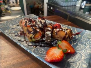 Rolos de Morango e Nutella