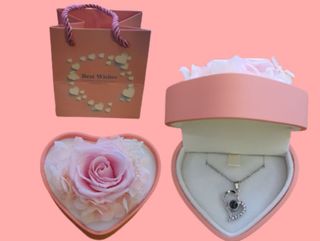 ROSA FOREVER COM COLAR