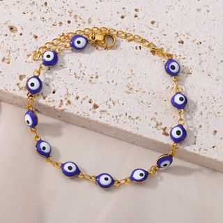 Pulseira olho turco aço inoxidável