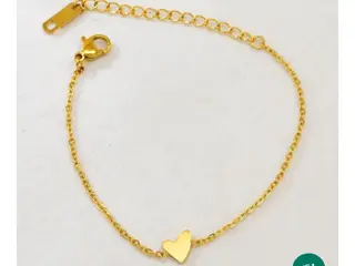 Pulseira fina coração aço inoxidável