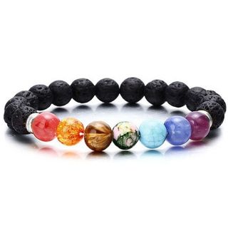 Pulseira proteção pedras vulcânicas