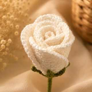 Rosa branca em crochet