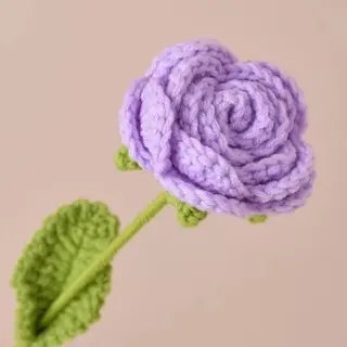Rosa lilás clara em crochet