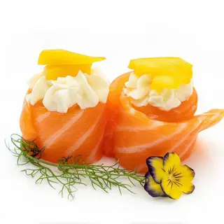 Gunkan com philadalphila mango 6 pcs