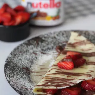 Crepe de Morangos com Nutella