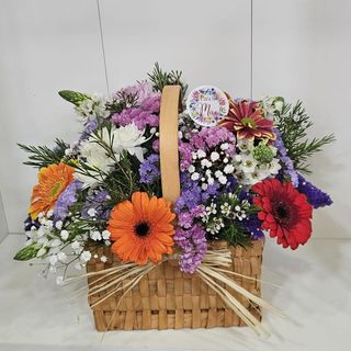 Cesta flores variadas Para ti Mãe