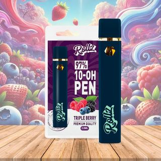 Vape de 10-OH,  97%, Triple Berry, Caneta Descartável Rollz 2ml