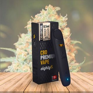 Vape de CBD 45%, Premium Super Silver Haze, Eighty8 0.5ml