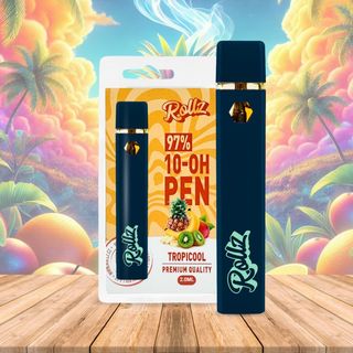 Vape de 10-OH, 97%, Tropicool, Caneta Descartável Rollz 2ml