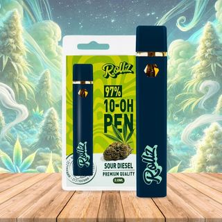 Vape de 10-OH, 97%, Sour Diesel, Caneta Descartável Rollz 2ml