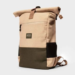 Mochila de Cânhamo em Bege e Verde