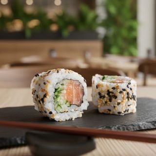 Uramaki Salmão Pipino (8 Peças)