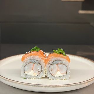 34) Uramaki de camarão Filadélfia supremo (4 pçs)