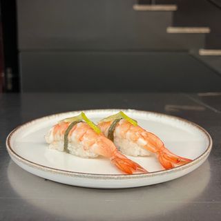 18) Niguiri de camarão lemon (2 pçs)