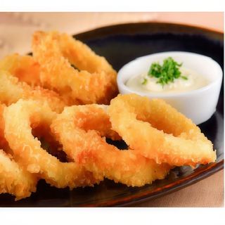 Anéis de lula panada- 8 pçs