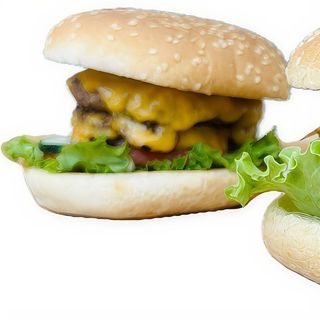 Hambúrguer de Frango menu set