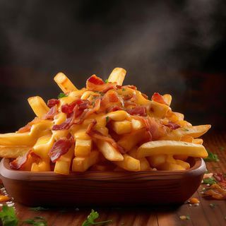 Porção de Batata Frita com Bacon e Cheddar