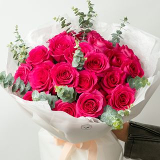 Bouquet roses escolha do florista