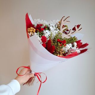 Bouquet flores secas Vermelho