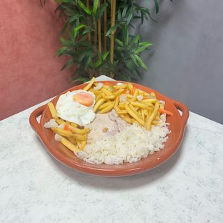 Bitoque de Porco no Prato