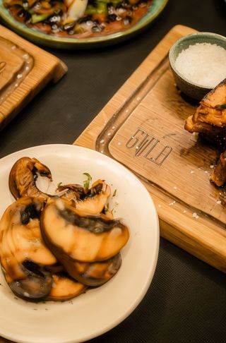 Cogumelos Portobello Grelhados com Flor de Sal 