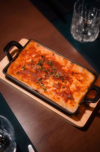 Batata Gratinada com Bacon 