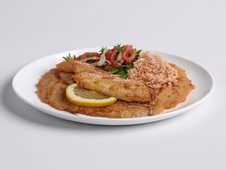 Filetes pescada com arroz