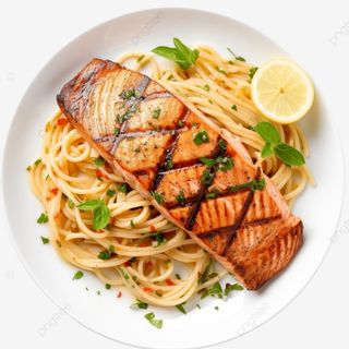 Salmon Pasta + Cola Lata 33c