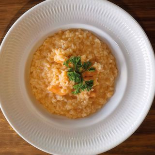 Risotto de camarão (gamberetto)