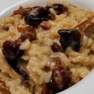 Risotto de Bacon e Cogumelos