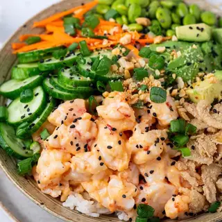 Fried Camarao poke bowl