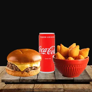 Burger Classic + 10 Coxinhas e Bebida