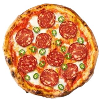 Peperoni Pizza ( mozarella,  tomate ,Peperoni,  pimentos)