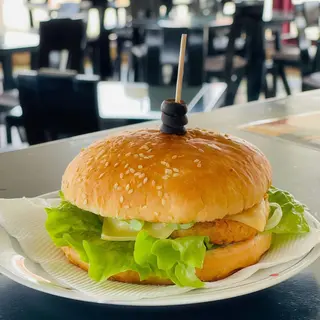 Menu hamburger de frango