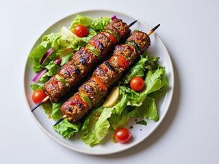 Seekh kebab ( frango picado assado)