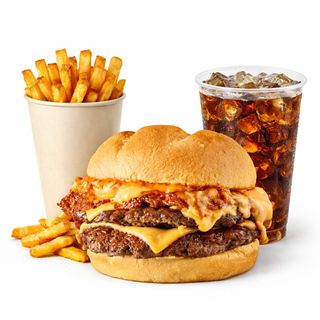 Scorchin' Cheesy Mac SMASH® burger