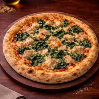 Pizza spinachi chiken 