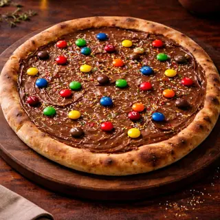 Pizza Nutella e M&M