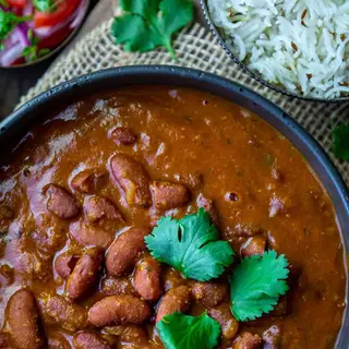 Rajma curry with rice