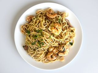 Esparguete Picante com Gambas