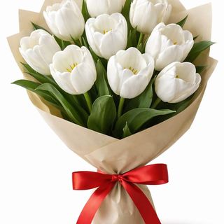 Bouquet tulipas brancas